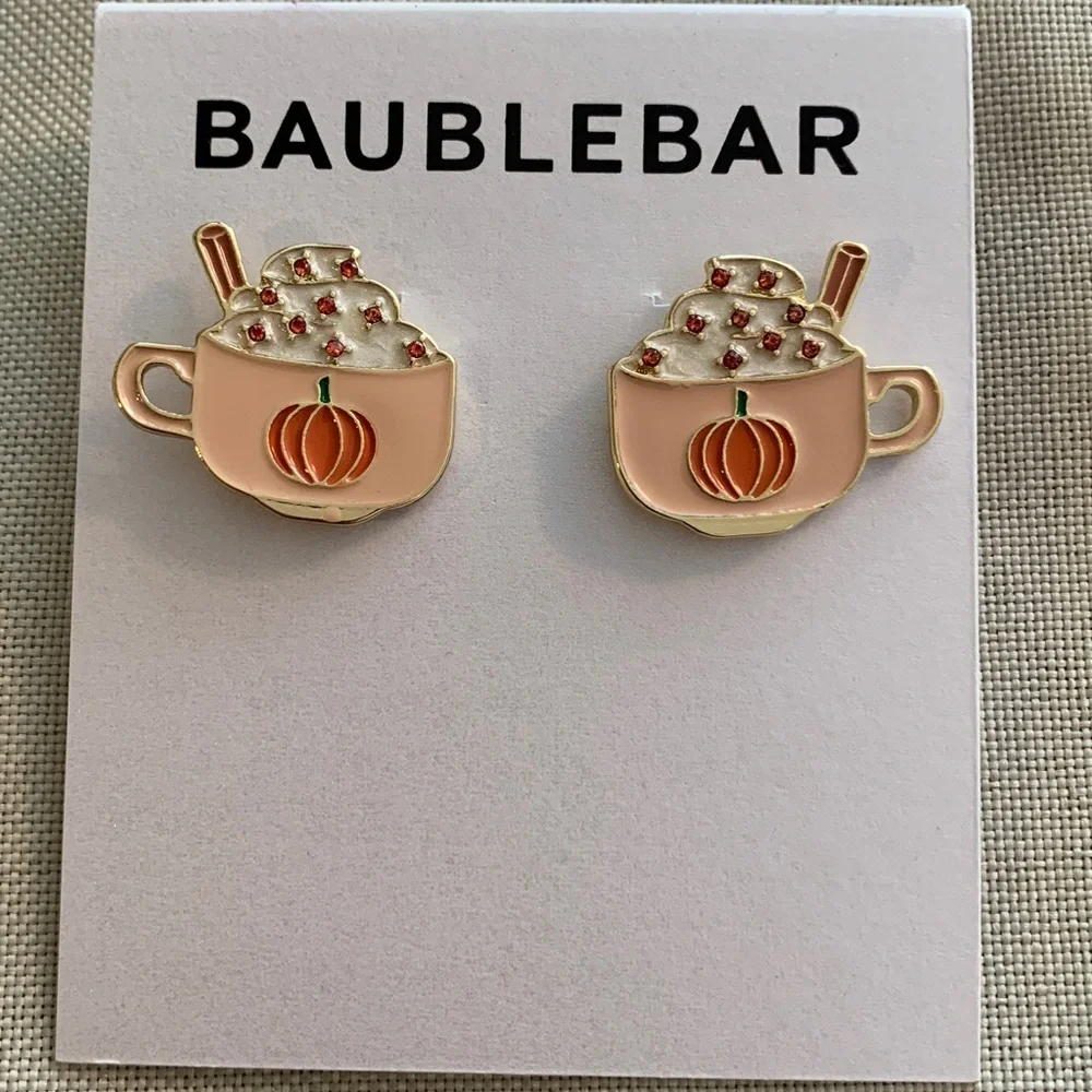 BaubleBar X Anthropology NWT Pumpkin Latte Earrings